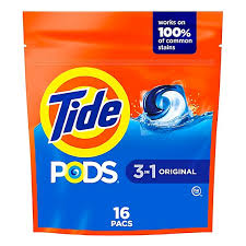 16 Parcs Tide Pods laundry Detergent Pacs Original Scent